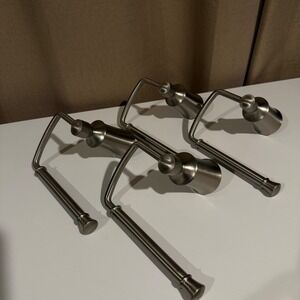Moen Brushed Nickel Wall Mount Toilet Paper Holder Set of‎ 4 Modern Bathroom